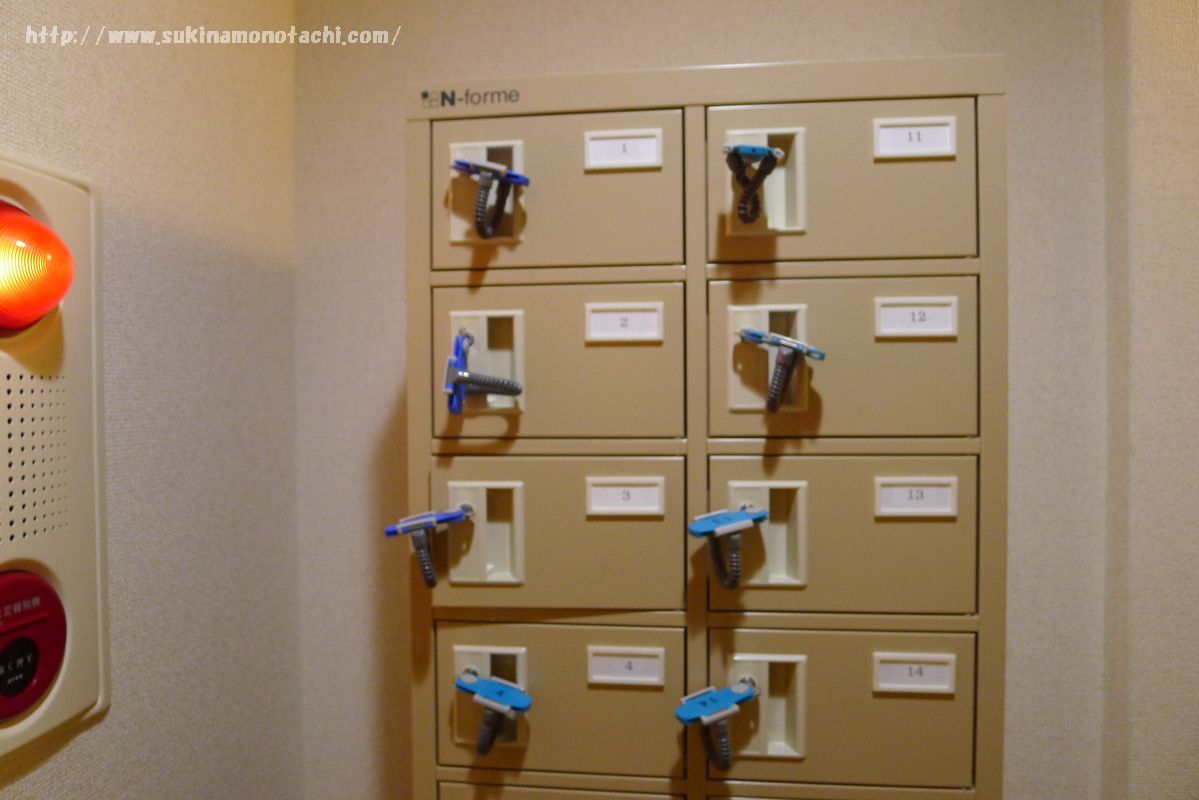 萃 sui-諏訪湖(すい すわこ）の展望露天風呂「綿雫」の貴重品を入れるロッカー