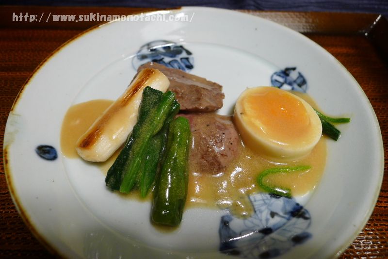 萃 sui-諏訪湖(すい すわこ）の個室食事処でいただく夕食　　メイン料理信州牛ももステーキ完成