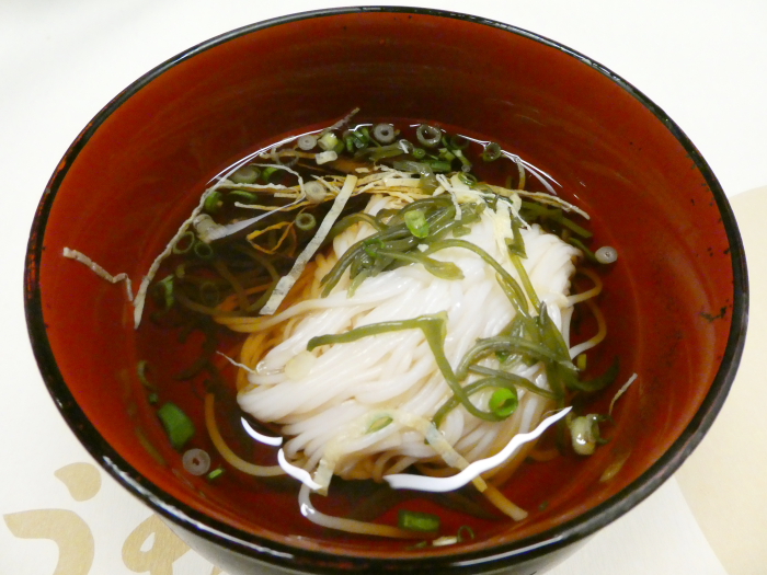 淡路島うめ丸の夕食　おしのぎのにゅうめん