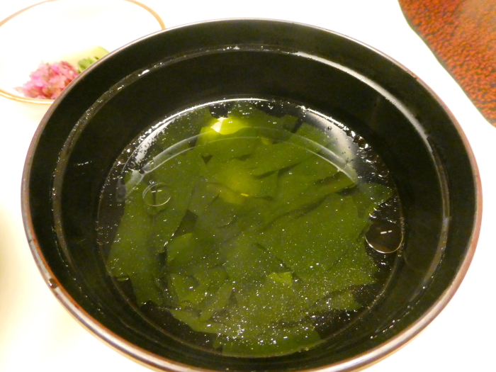 淡路島うめ丸の夕食　吸い物