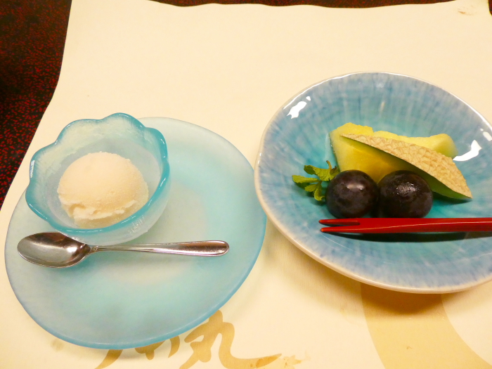 淡路島うめ丸の夕食　フルーツ