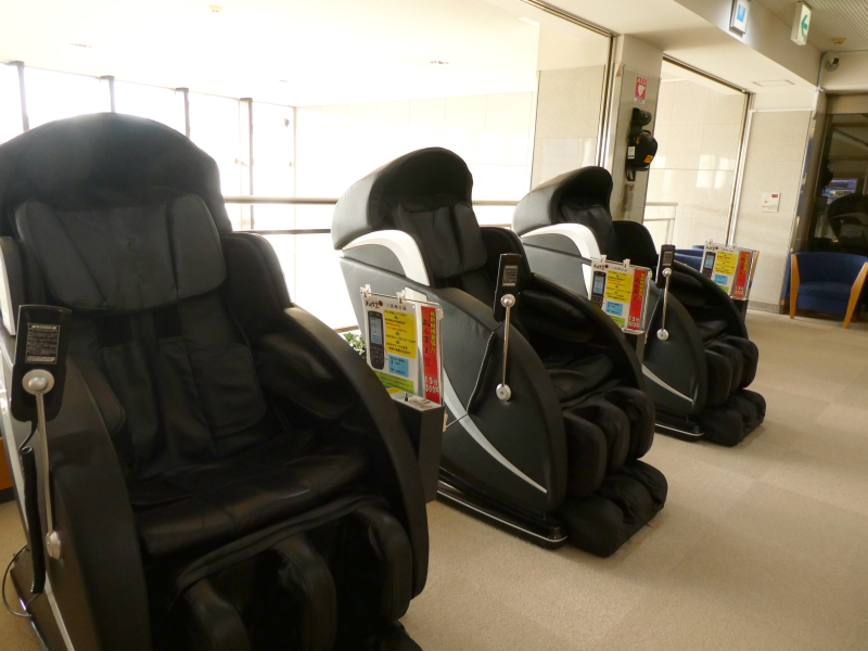 板橋天然温泉スパディオのマッサージチェア