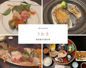 【うおき】再訪②食事紹介＊新鮮な海の幸を部屋食でいただく｜湯河原温泉