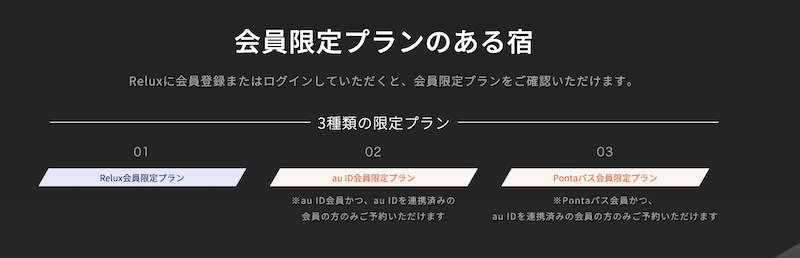 Relux会員限定プラン