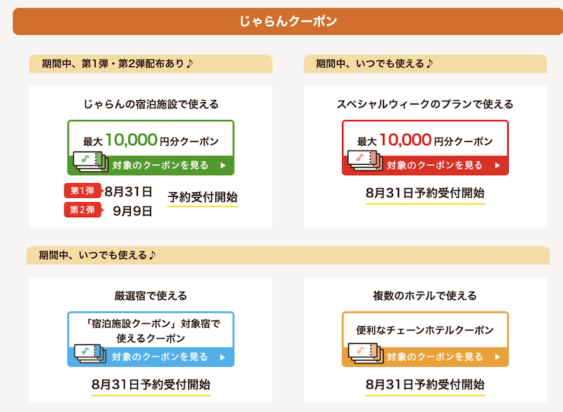 じゃらんクーポン概要