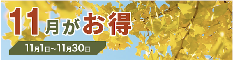 ゆこゆこ｜11月にお得なプランで泊まれる宿